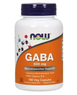 NOW Foods GABA 500 mg z witaminą B6 100 kapsułek