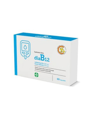 DIAB12 witamina B12 i kwas foliowy, kapsułki, 60 sztuk