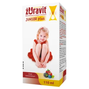 Żuravit Junior Plus, syrop, smak owoców leśnych, 110 ml