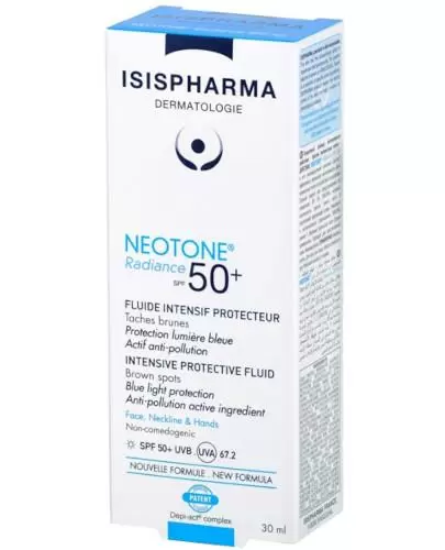Isis Neotone Radiance serum na dzień likwidujące przebarwienia skóry z filtrem SPF50+ 30 ml