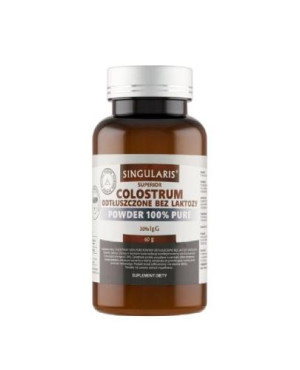 SINGULARIS SUPERIOR Colostrum odtłuszczone bez laktozy, proszek, 60 g