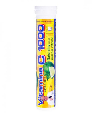 VITAMINA C 1000 O smaku zielonej cytryny - 20 tabl. mus.