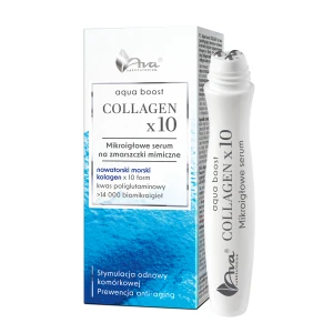 AVA Aqua Boost Collagenx10 Mikroigłowe serum na zmarszczki mimiczne, 15 ml