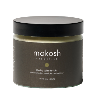 Mokosh Peeling solny do ciała Zielona kawa z tabaką, 300 g