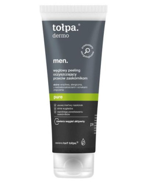 Tołpa Dermo Men Pure Węglowy peeling oczyszczający przeciw zaskórnikom, 100 ml