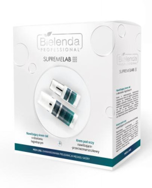 Zestaw Bielenda Supremelab Men Line Nawilżający krem-żel o działaniu łagodzącym 30 ml + Krem pod oczy nawilżająco-przeciwzmarszczkowy 50 ml