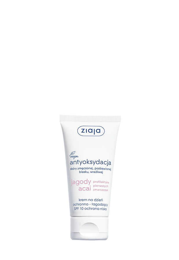 ZIAJA JAGODY ACAI Ochronno-łagodzący krem na dzień SPF10 - 50 ml