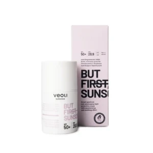 Veoli Botanica But First Sunscreen Szerokopasmowy lekki krem ochronny przeciw fotostarzeniu o działaniu nawilżająco-łagodzącym, 50 ml