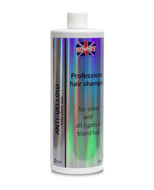 Ronney HoLo Shine Star Anti-Yellow Shampoo Szampon do włosów blond, rozjaśnianych i siwych, 1000 ml