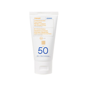 Korres Yoghurt, koloryzujący krem do twarzy SPF 50, 50 ml