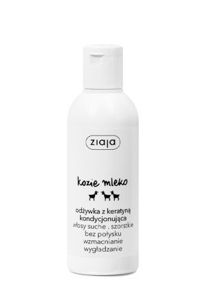 ZIAJA KOZIE MLEKO Odżywka do włosów z keratyną kondycjonującą, 200 ml