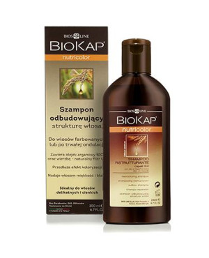 BioKap Nutricolor, Szampon odbudowujący strukturę włosa, 200 ml
