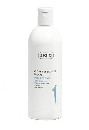 Ziaja Wygładzanie Liście Baobabu, Szampon włosy puszące się, 400 ml