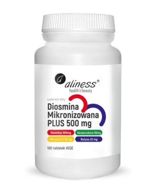 Aliness Diosmina Mikronizowana PLUS 500 mg - 100 tabl. - cena, opinie, właściwości