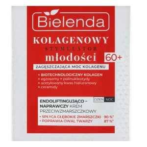 Bielenda Kolagenowy Stymulator Młodości, endoliftingująco-naprawczy krem przeciwzmarszczkowy 60+, dzień/noc, 50 ml