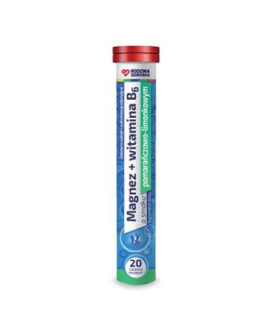 Rodzina Zdrowia Magnez + witamina B6, tabletki musujące, 20 sztuk