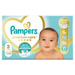 Pampers Premium Care, pieluchy rozmiar 3, 6-10kg, 120 sztuk