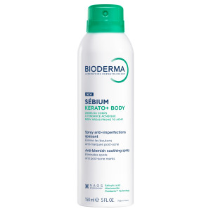 Bioderma Sebium Kerato+ Body, Kojący spray przeciw niedoskonałościom, 150 ml