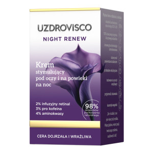 Uzdrovisco Night Renew Krem stymulujący pod oczy i na powieki na noc, 15 ml
