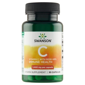 SWANSON Witamina C z dziką różą 1000 mg, 30 kaps.
