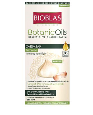 Bioblas Szampon czosnkowy przeciw wypadaniu włosów, 360 ml