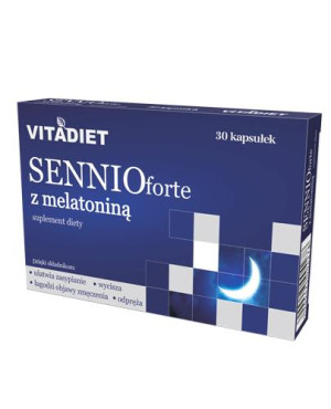 VitaDiet Sennio forte z melatoniną, kapsułki, 30 sztuk