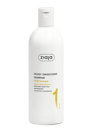 Ziaja Odżywianie Kwiat Bananowca, Szampon włosy zniszczone, 400 ml