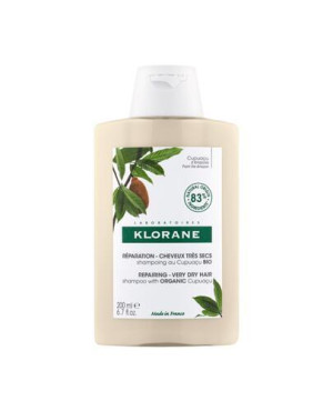 Klorane Szampon z organicznym masłem Cupuacu włosy bardzo suche i zniszczone odżywienie i regeneracja, 200 ml