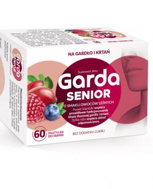 Garda Senior o smaku owoców leśnych, pastylki do ssania, 60 sztuk