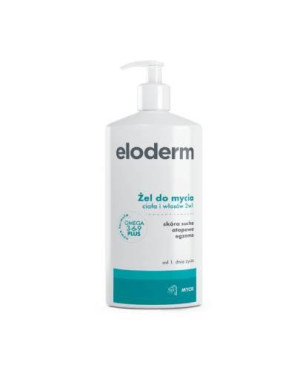 Eloderm, Żel do mycia ciała i włosów skóra sucha, atopowa, egzema 2w1 od 1 dnia życia, 750 ml