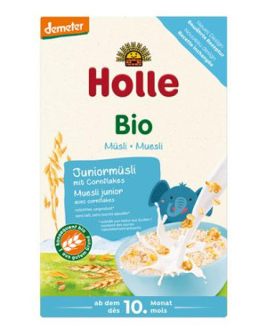 Holle Bio Kaszka junior musli wieloziarnista z corn flakes od 10. miesiąca, 250 g