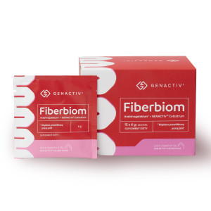 Fiberbiom, Arabinogalaktan + Genactiv Colostrum, proszek, 6 g x 15 sztuk
