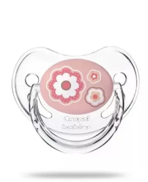 Canpol Babies Newborn Baby, smoczek silikonowy anatomiczny 6-18m różowy [22/566_pin], 1 sztuka