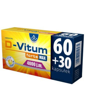 D-Vitum Forte Max 4000 j.m, kapsułki, 90 szt. (60 szt. + 30 szt.)