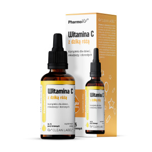 Pharmovit Witamina C z dzikiej róży + cynk, kapsułki, 90 sztuk