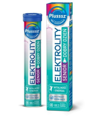 Plusssz, Elektrolity Senior, Dobry Dzień, tabletki musujące, 24 sztuki