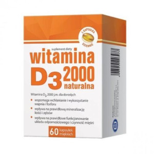 WITAMINA D3 2000 j.m., kapsułki, 60 sztuk