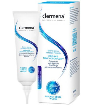 Dermena Peeling trychologiczny do skóry głowy, oczyszcza, stymuluje odrastanie, 125 ml