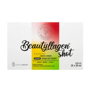 Pharmaverum, Beautyllagen Shot jabłko-limonka, 15 sztuk x 30 ml