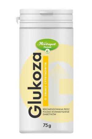 Glukoza o smaku cytrynowym, proszek, 75 g