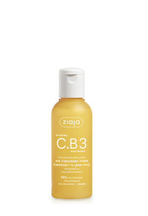 Ziaja Witamina C.B3 Niacynamid Naturalnie Nawilżamy Nie-Codzienny Tonik kwasowy, 120 ml