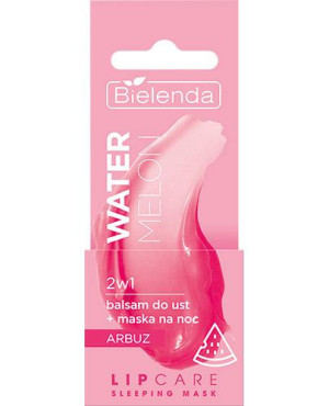 BIELENDA LIP CARE SLEEPING MASK watermelon 2w1 balsam do ust + maska na noc arbuz, 10 g