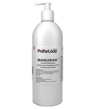 Manusan, płyn dezynfekujący do higienicznego i chirurgicznego mycia rąk, ciała i włosów, 500 ml