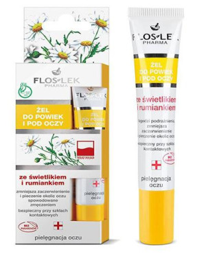 FLOS-LEK Żel pod oczy ze świetlikiem i rumiankiem, 15 ml