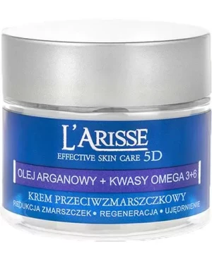 Ava Laboratorium L'arisse Effective Skin Care 5D formuła olej arganowy + kwasy omega 3+6 krem przeciwzmarszczkowy 50 ml