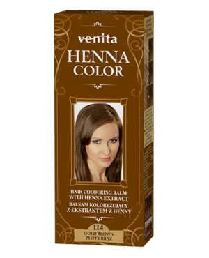 VENITA Henna Color Balsam Koloryzujący nr 114 Złoty Brąz, 75 ml