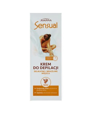 Joanna Sensual Krem do depilacji z mleczkiem owsianym do delikatnych i wrażliwych miejsc, 100 g