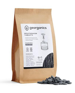 Georganics, Naturalne tabletki do płukania jamy ustnej Activated Charcoal, 720 tabletek
