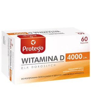 Protego, Witamina D 4000 j.m. dla dorosłych, kapsułki, 60 sztuk