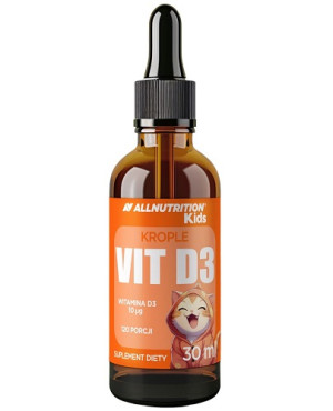 Allnutrition, Kids Vit D3, Witamina D3 w kroplach dla dzieci, 30 ml